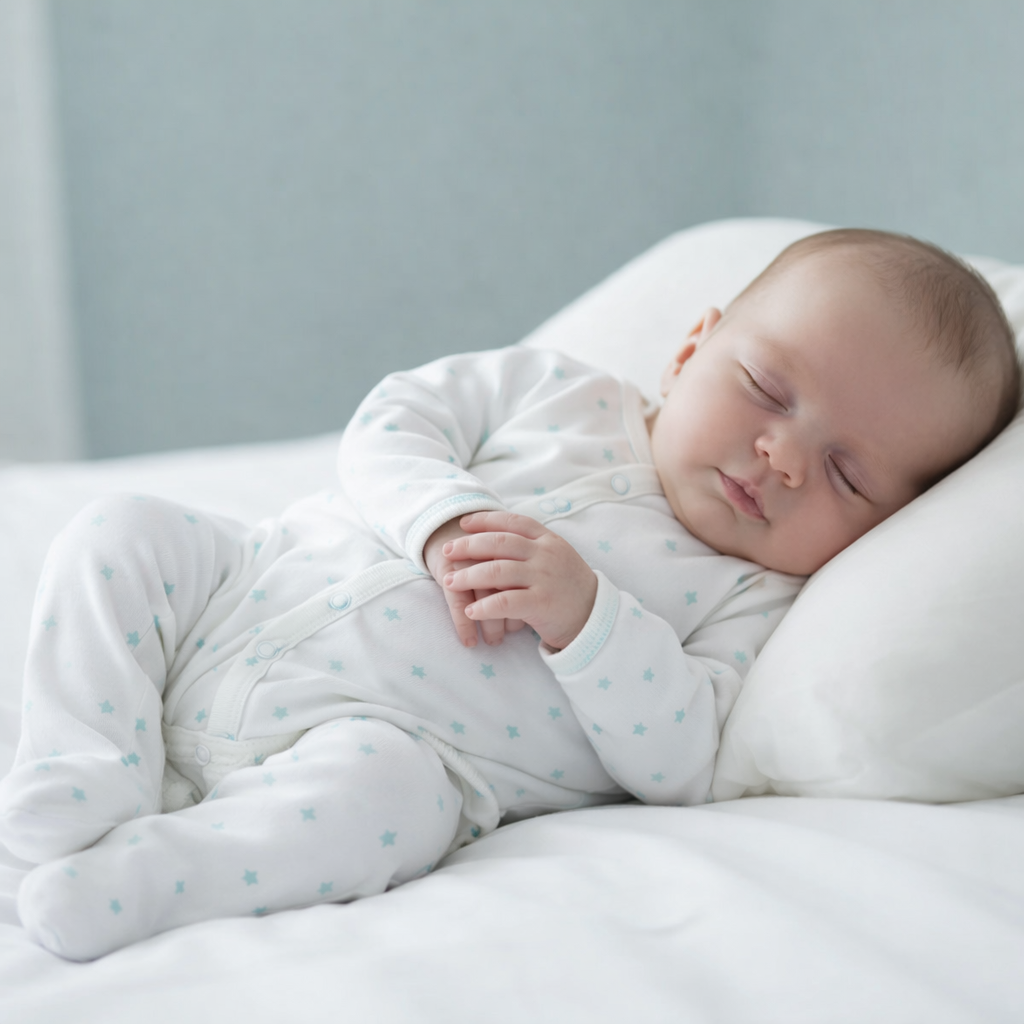 Sleepsuit Outseam - Mint Stars
